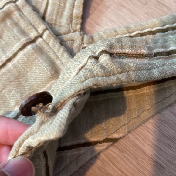 $128 NWT FREE PEOPLE ONE BALLAST STRIPED BELTED OVERALL JUMPSUIT MOSS Sz S - Picture 8 of 11